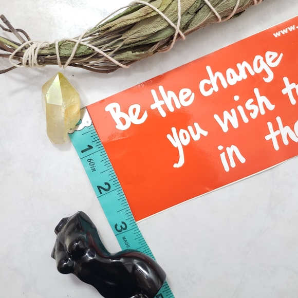 β Activist β’ Be The Change Gandhi Bumper Sticker - Picture 2 of 4